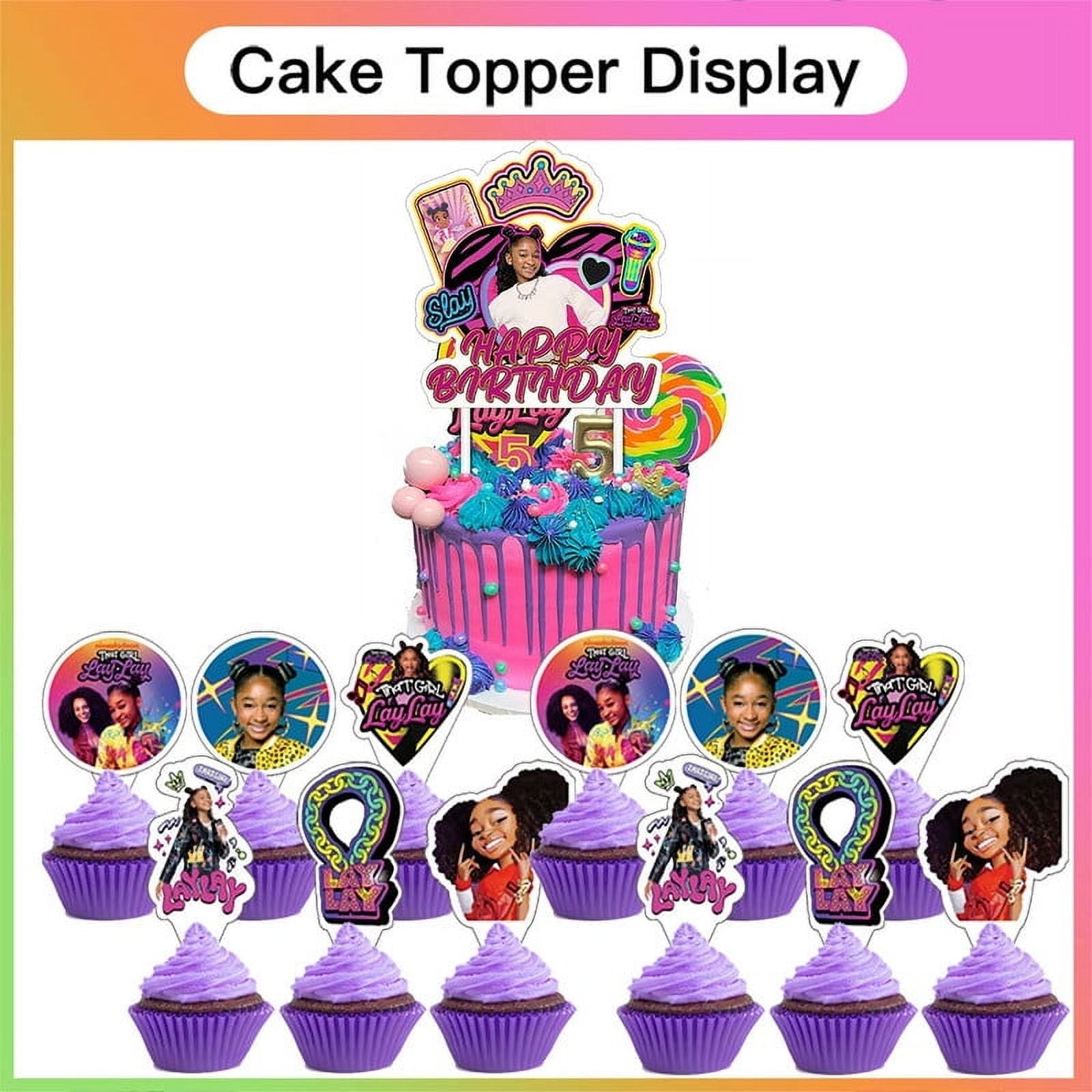 That Girl Lay Lay Plates Tableware Balloons Party Supplies Cake Topper Banner Decorations Birthday Decor Banner Backdrop