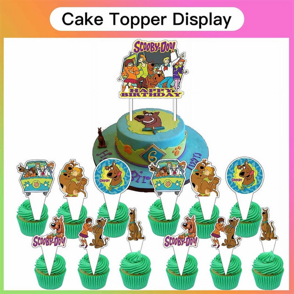 Scooby doo Party Supplies Balloons Tableware Decorations Birthday Plates Cake Topper Decor Banner Backdrop