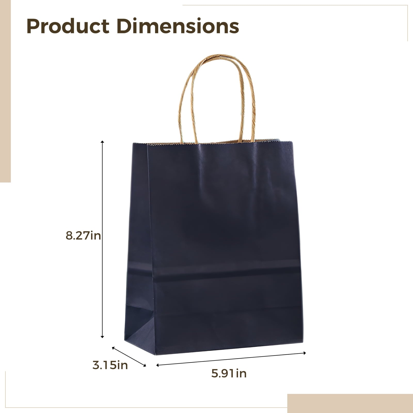 Welcome Bags for Wedding Guests Bulk, 100 Pcs Deep Blue Reusable Gift Bags with Handles Bulk, Customizable Logo, 8 in x 6 in x 3 in, Perfect for Multiple Occasions