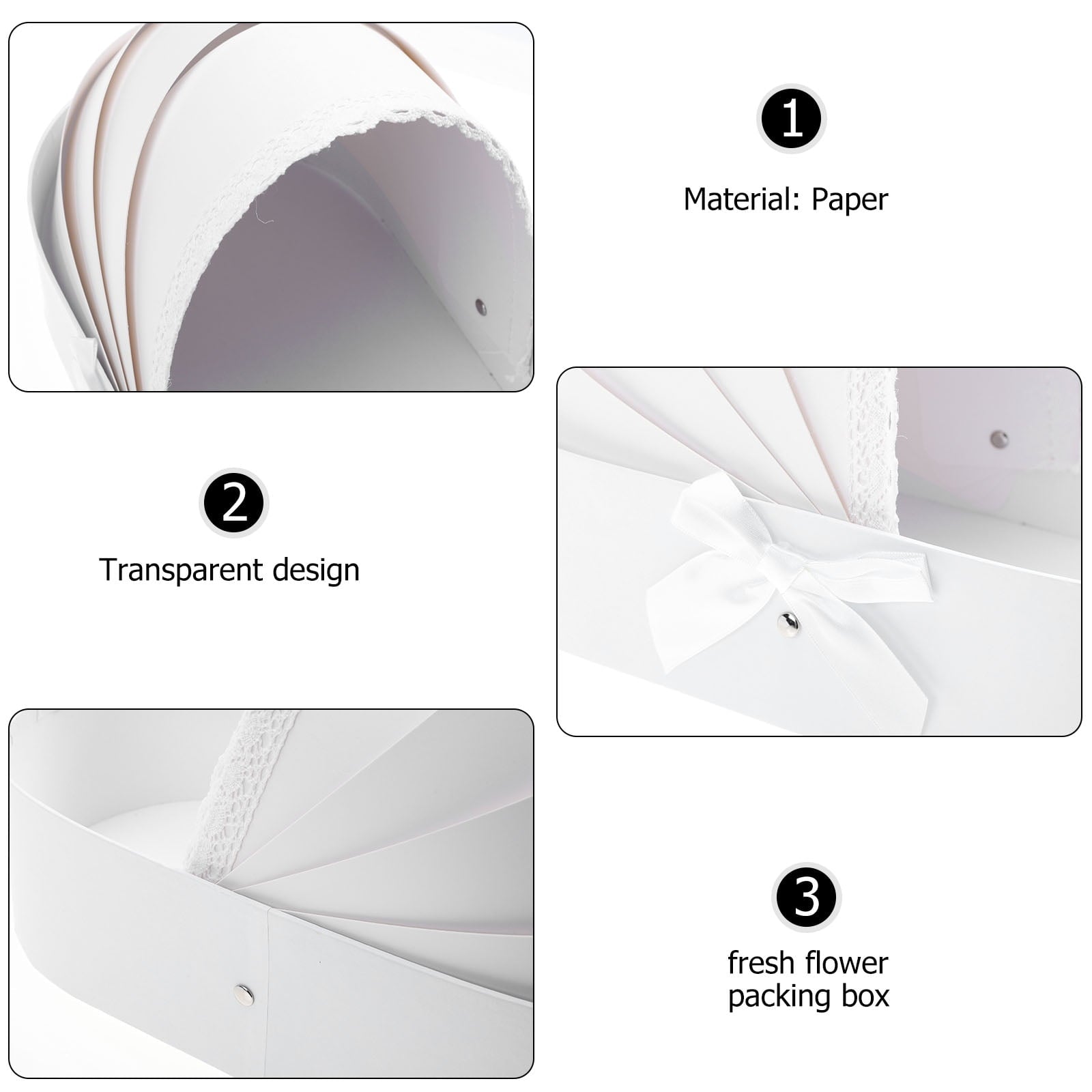 Raindrops 5pcs Flower Packaging Box Valentine's Day Box Flower Gift Box Florist Bouquet Box