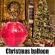 Christmas Decorative Inflatable Balloon,Giant Christmas Balloon with Inflatable Tube,PVC Inflatable Ball Christmas Festival Accessory Party Prop for Home Indoor Outdoor Xmas Decoration(23.62in)