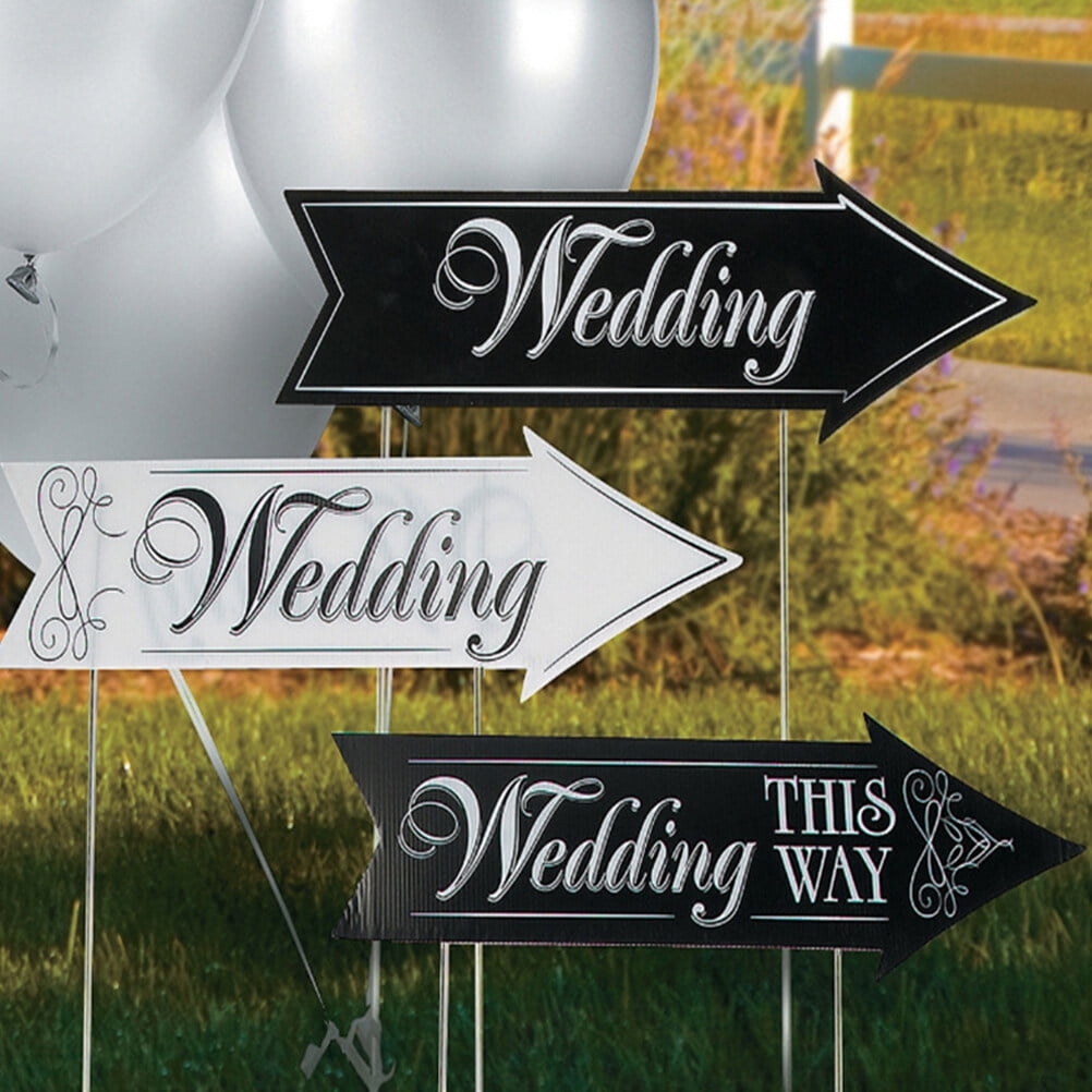 2 Pieces Wedding Sign Stuff Emblems Reserved Signs for Decor