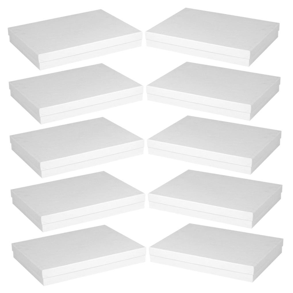 Masteelf  10 Pcs Big Extra Large Box Space-saving Gift Boxes White Cardboard
