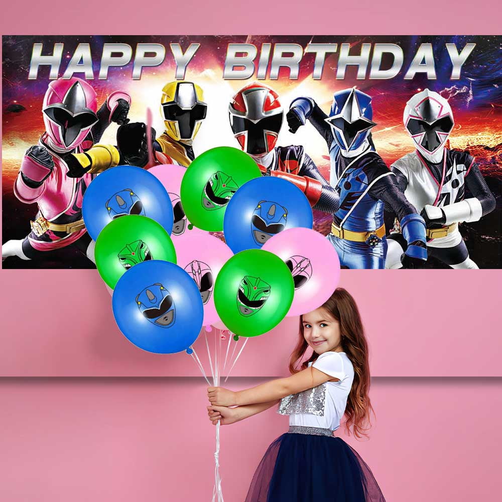 Power Ranger Party Supplies Plates Decorations Birthday Cake Topper Banner Decor Backdrop Balloons