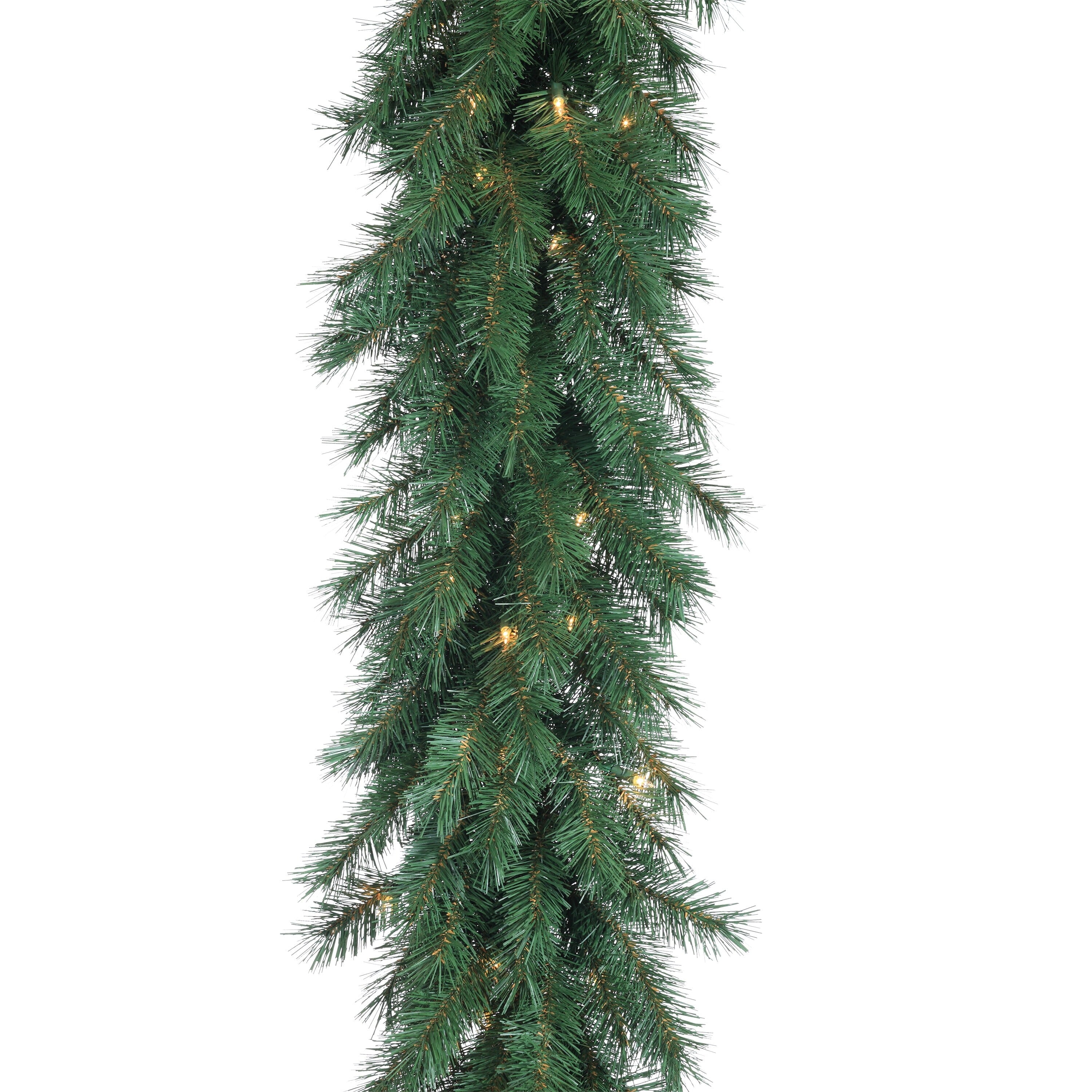 Sterling  9 ft. Pre Lit Aspen Spruce Garland with 100 UL Clear LED Lights