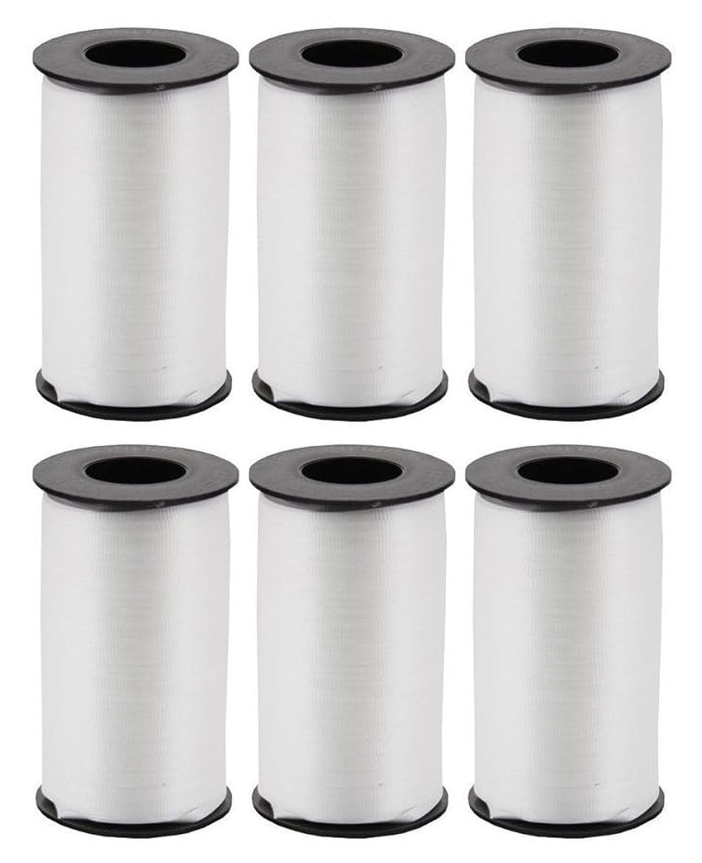 Splendorette Curling Ribbon - White, .1875" x 500yd (6-Pack) - Craft, Wedding, Floral, Gift Wrap Ribbon - 3/16 Inch Polypropylene Ribbon for DIY Decorations