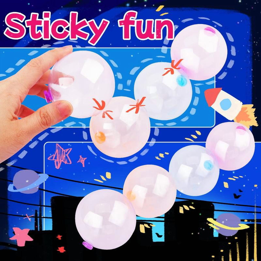 DIY Sticky Balloon With Pump, Re-Usable Decors, Model bouncy balloon kit multiple sculptures toy, 60 balloons, 134 accessories, Party fun activities/gifts for toddler boys and girls