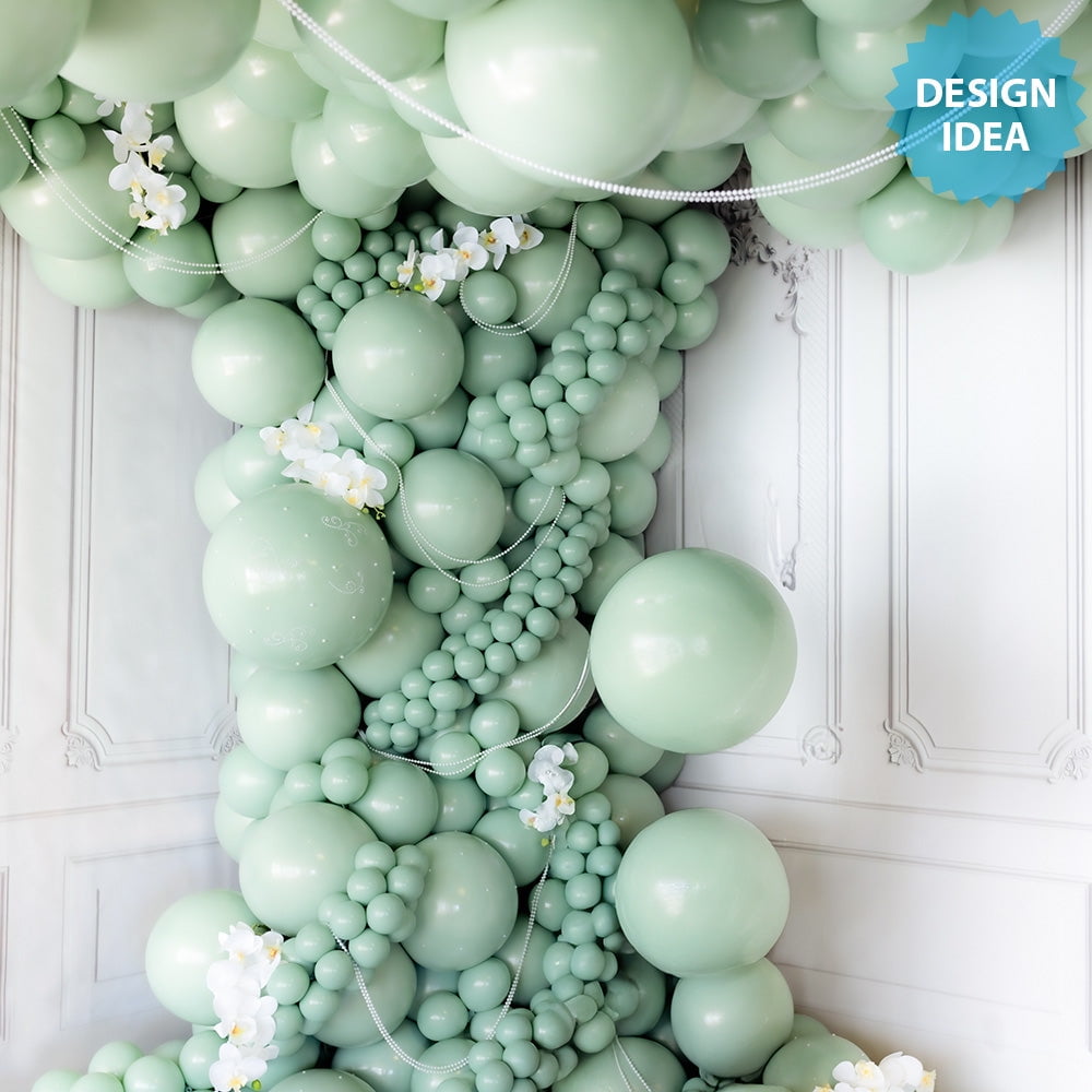 11 inch TUFTEX Meadow Green Latex Balloons (100 Pack) - Party Supplies Decorations