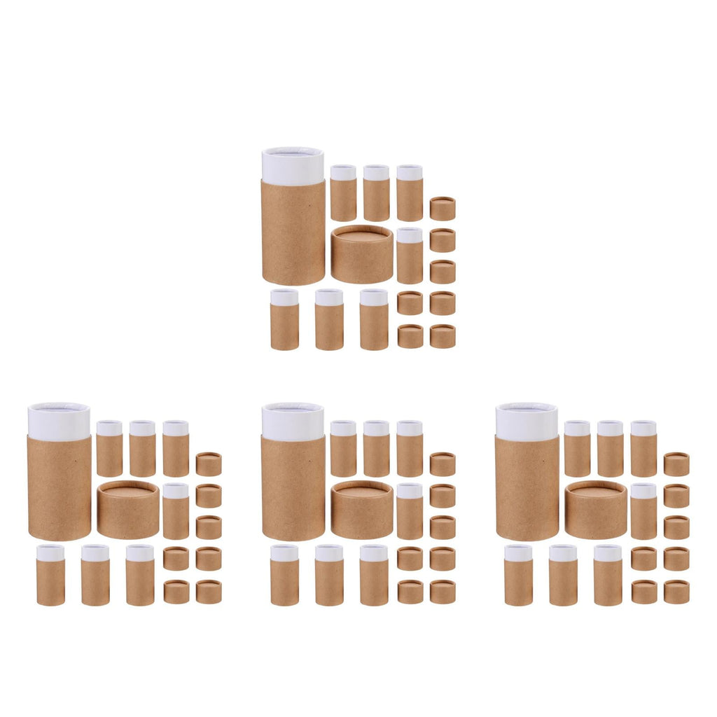 Raindrops 32 pcs  Essential Oil Wrapping Box 50ml Kraft Paper Storage Box Small Paper Tube with Lids Cardboard Tubes Round Tube Box for Craft Perfume Bottles