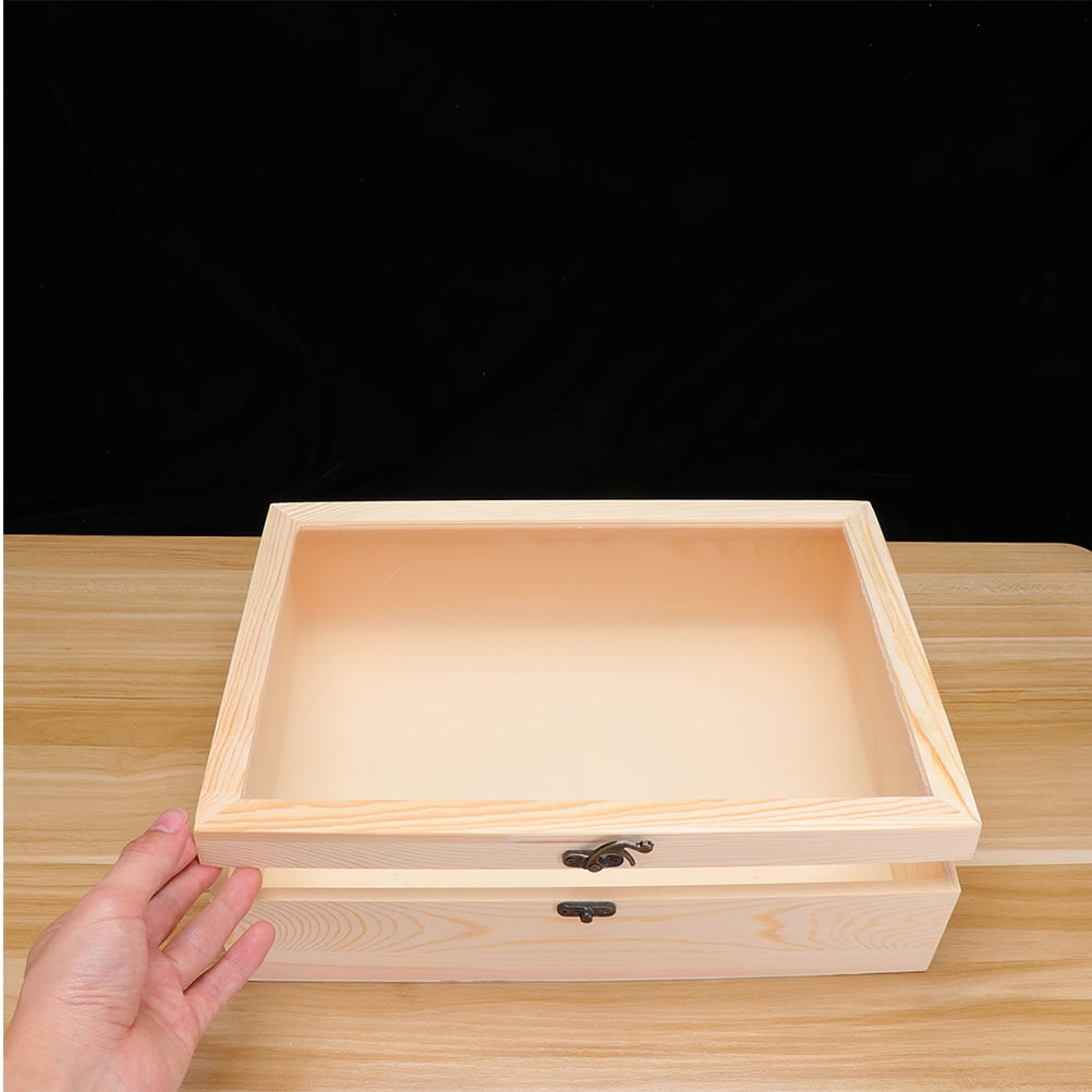 Yellow Synthetic Gift Box with Translucent Window for DIY Flower Craft and Home Office Decor 6066030