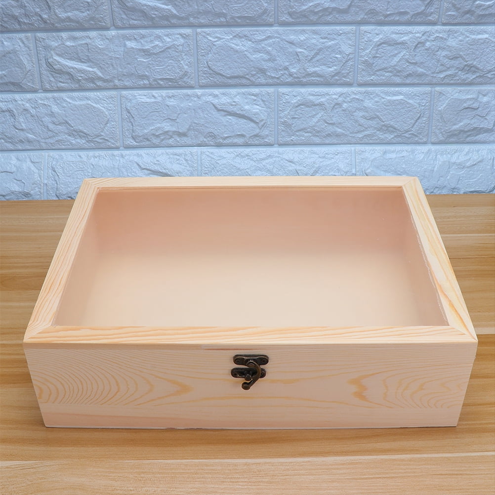 Yellow Synthetic Gift Box with Translucent Window for DIY Flower Craft and Home Office Decor 6066030