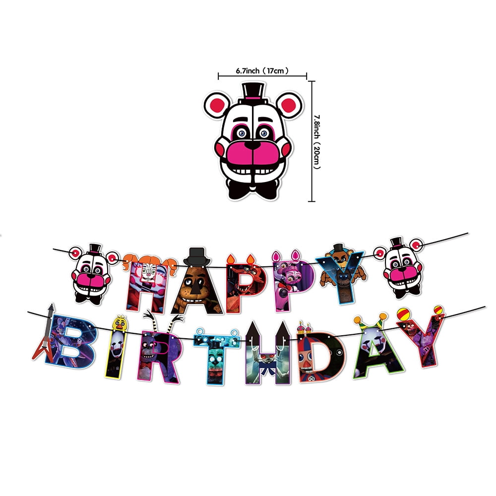 Freddy's Party Decorations Freddy's Birthday Balloons Decorations Cake Toppers  Balloons for Kids Birthday Party Supplies