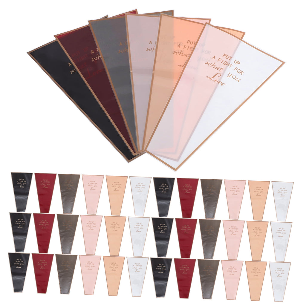 Raindrops  150 Pcs Boxes Transparent Flower Wrapping Paper Bouquet Bag Professional Bags