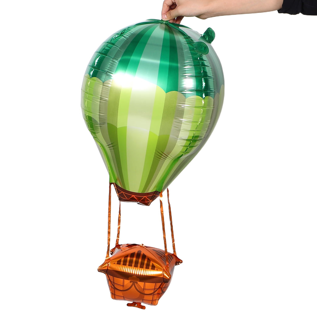 DRAFIDEEP 5pcs Decorative Foil Hot Air Balloon Centerpiece Ornament Light Green Aluminum for Weddings Family Gatherings