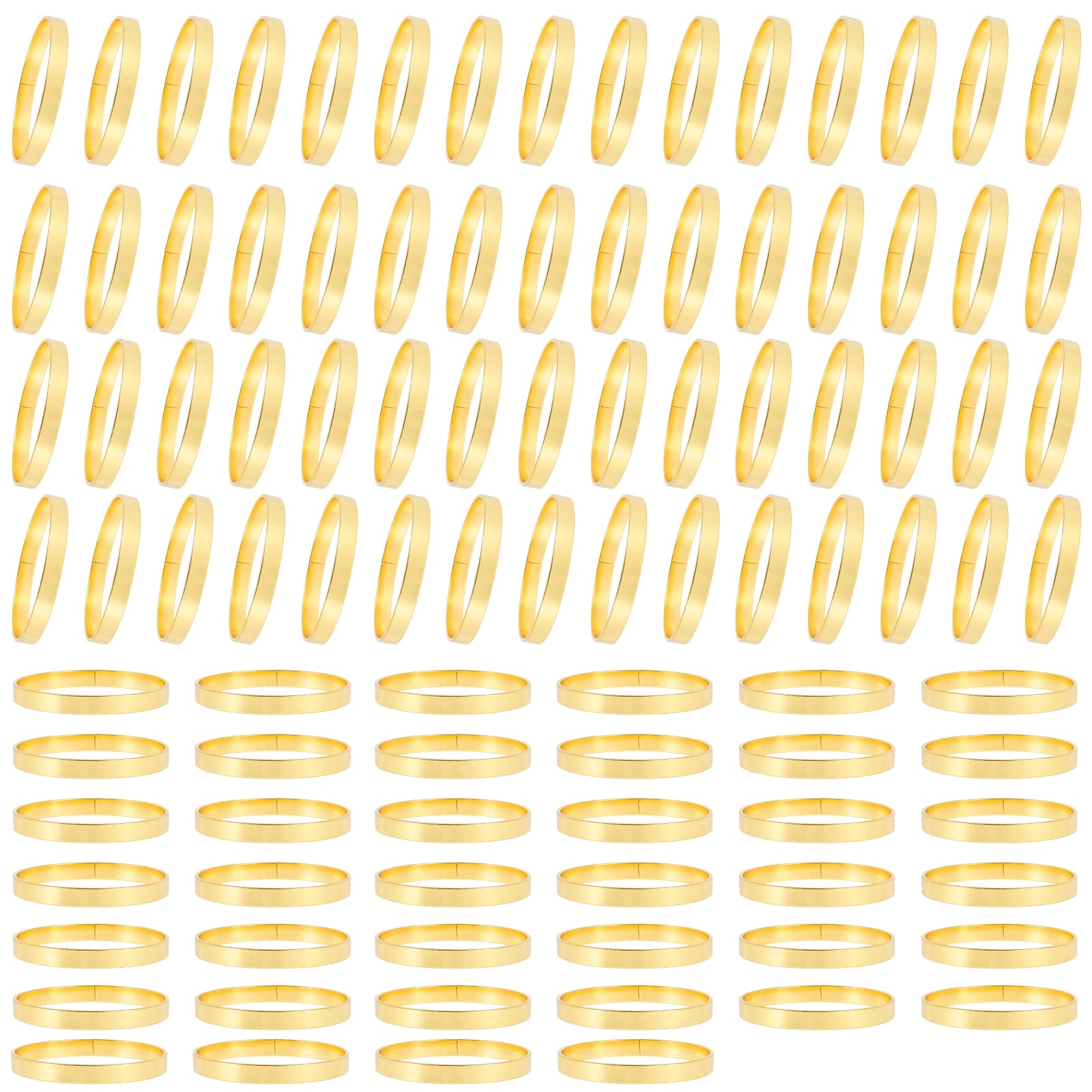 Gold Napkin Rings-100 Pcs Stainless Steel Napkin Rings,Metal Napkin Ring for Table Settings Wedding Christmas Party Dinner Table