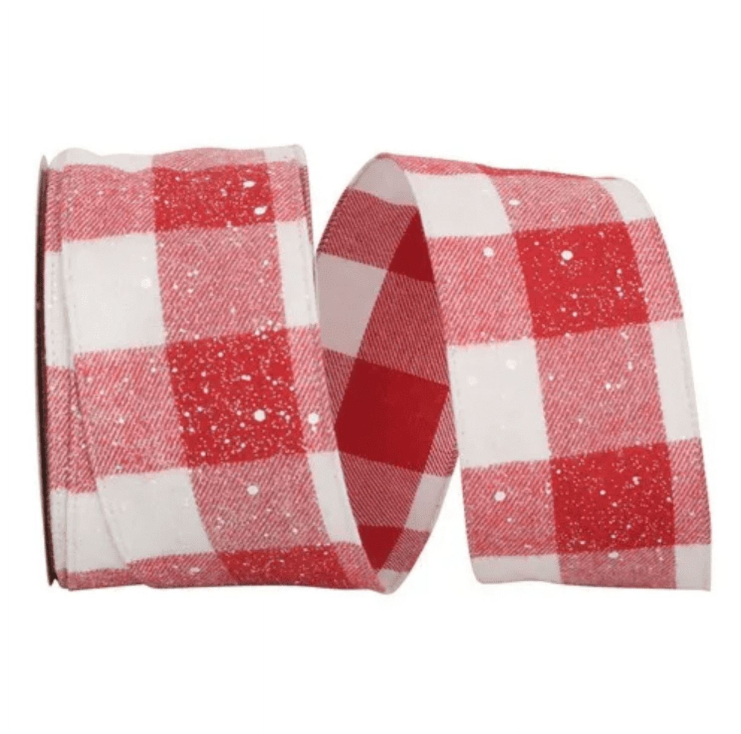 JAM Paper Christmas Multi-color Polyester Speckled Ribbon, 60' x 2.5"