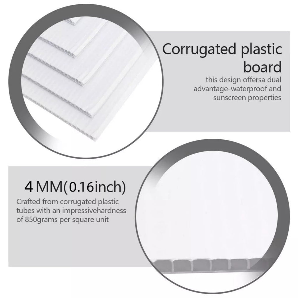18x24" Yard Signs 5PACK Personalized Blank Corrugated Lawn Sign Large With Stakes