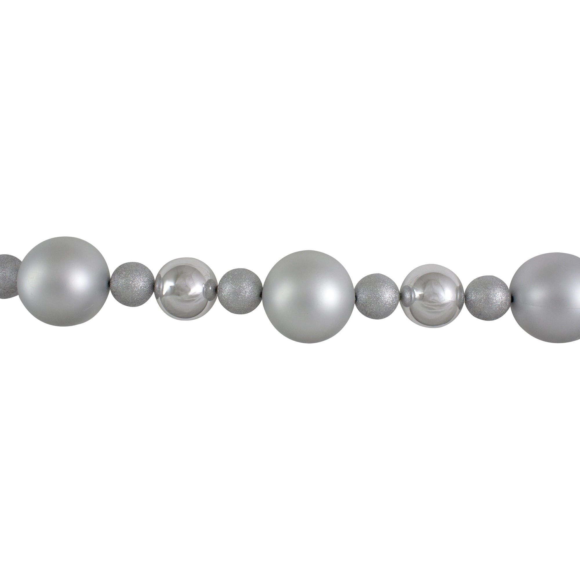 6' Silver Splendor Shatterproof Ball Artificial Christmas Garland - Unlit