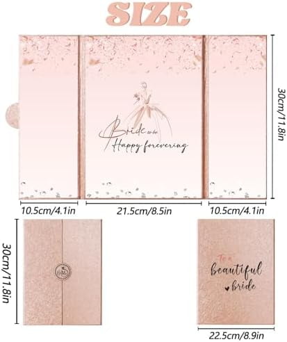 Rose Gold Bridal Shower Decorations, Bride to Be Guest Book Alternative, Bachelorette Signature Book 18" x 12", Great Bridal Shower Keepsake Gifts