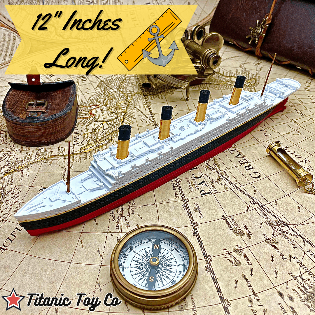 TitanicToyCo RMS Titanic Model Ship 1 Ft Long Assembled Titanic Toys For Kids, Historically Accurate Titanic Toy, Titanic Ship, Titanic Cake Topper, Titanic Figurine, Titanic Boat, Titanic Replicas