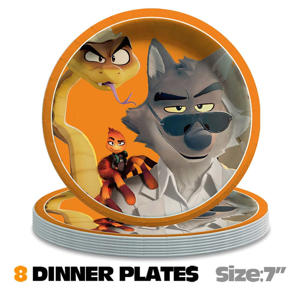 The Bad Guys Supplies Plates Decoration Backdrop Banner Birthday Decor Tableware Fans Balloons