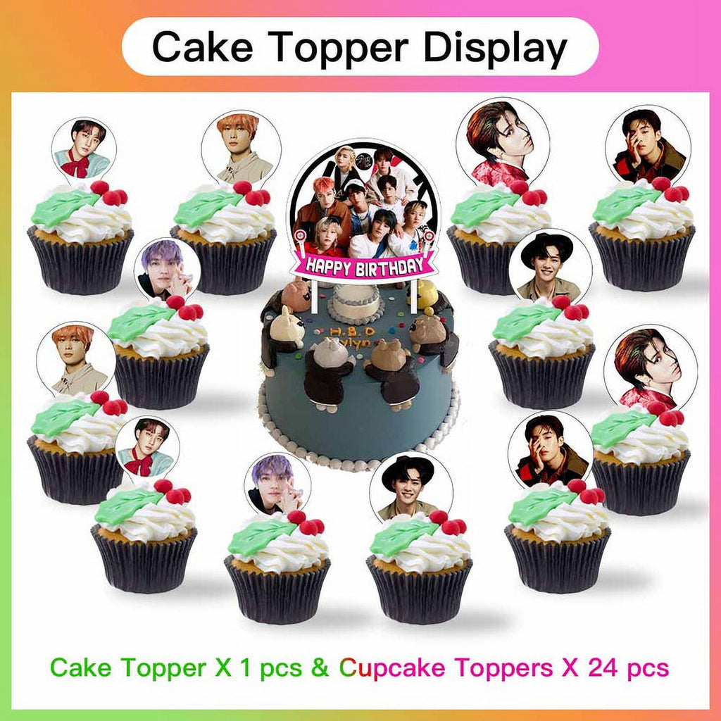 Stray Kids Party Supplies Plates Decorations Birthday Cake Topper Banner Decor Backdrop Balloons