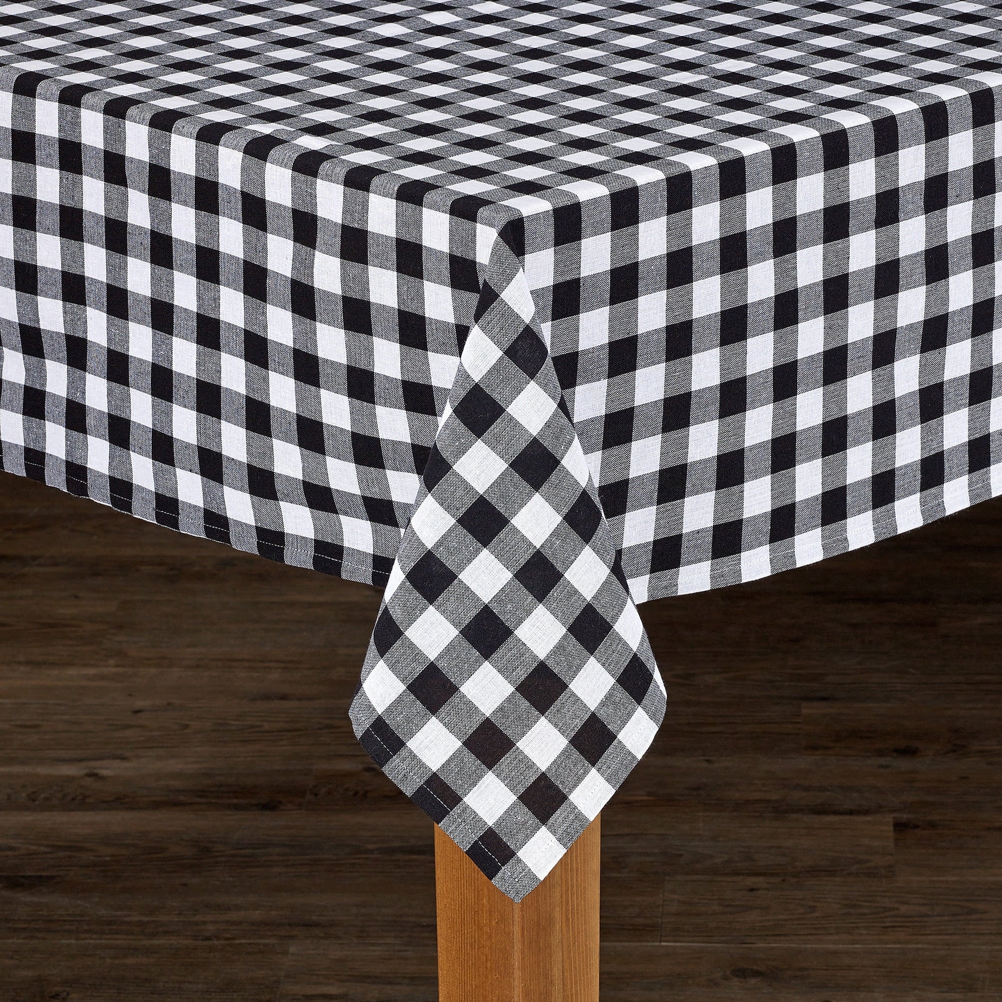 Conventry Navy Buffalo Check 100% Cotton Tablecloth 70" Round