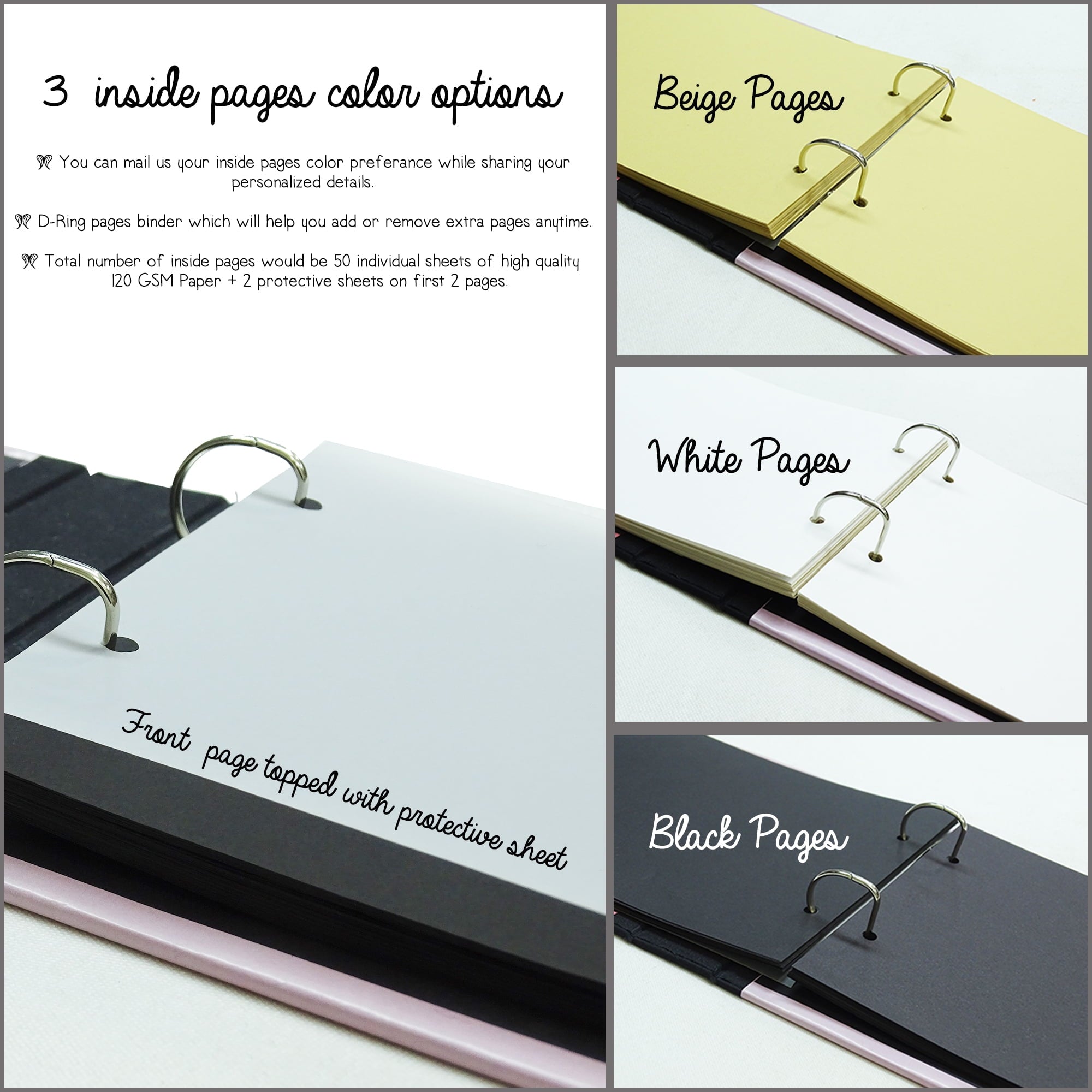 Darling Souvenir White Geometric Wedding Guest Book Hardbound Guest Sign-In Book Guest Registry Guestbook-9 x 12 Inches