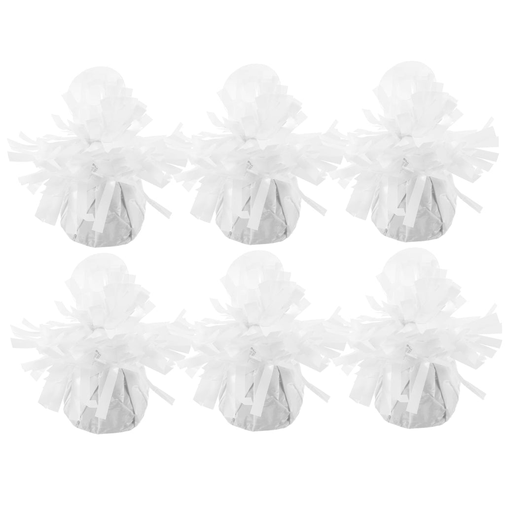 PTOOTP 6Pcs Balloon Weighted Base Decorative Shape White PVC Cement