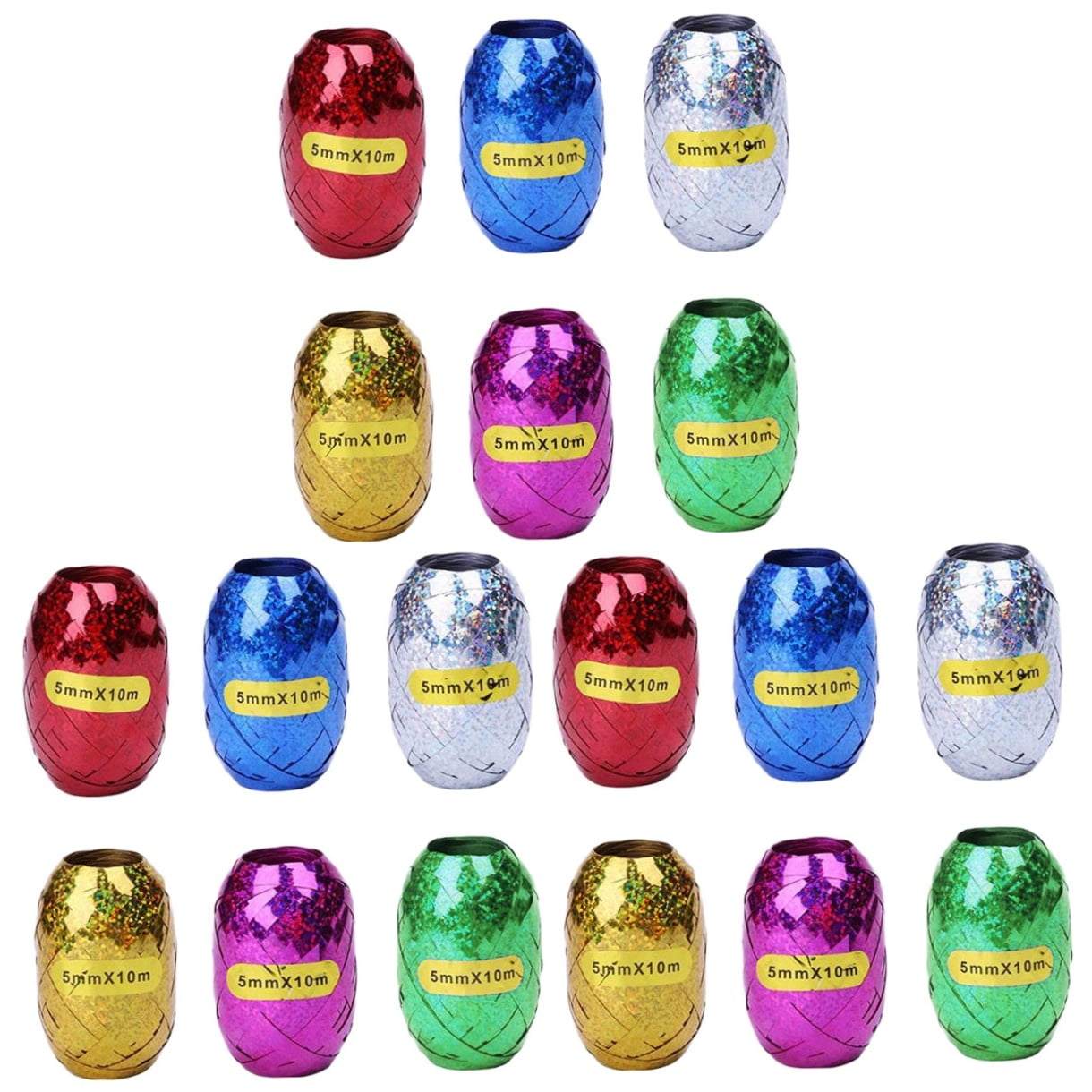 Worgeous 36 Pcs  10m  Balloons Ribbons Handmade Curling Ribbons Gift Wrap Ribbons Accessories (6 Color Mixed)