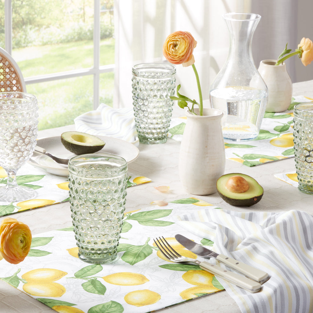 Martha Stewart Honeycomb Modern Farmhouse Fabric Tablecloth, White, 60"x120"