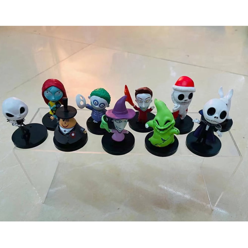 Nightmare Before Christmas Halloween Ornaments Jack Skeleton Birthday Cake Topper Set Featuring 2.75" Figure Set | Set of 10