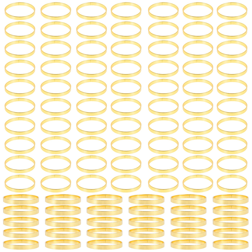 Gold Napkin Rings-100 Pcs Stainless Steel Napkin Rings,Metal Napkin Ring for Table Settings Wedding Christmas Party Dinner Table