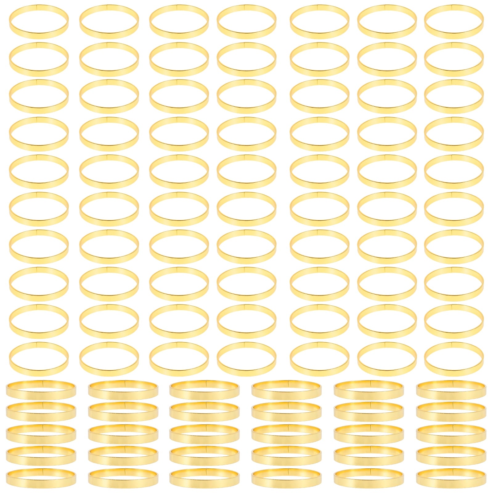 Gold Napkin Rings-100 Pcs Stainless Steel Napkin Rings,Metal Napkin Ring for Table Settings Wedding Christmas Party Dinner Table
