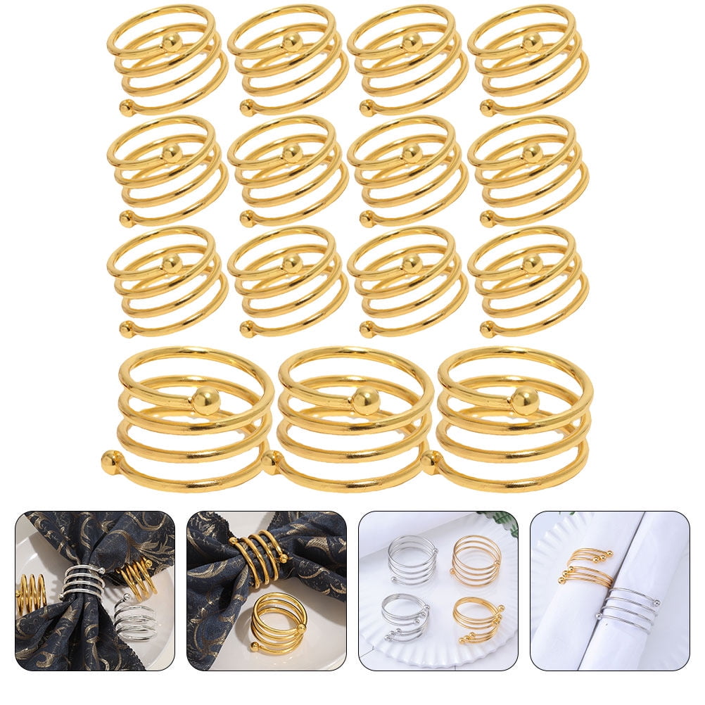 Masteelf  24 Pcs Fall Napkin Rings for Tableware Accessories Party Banquet