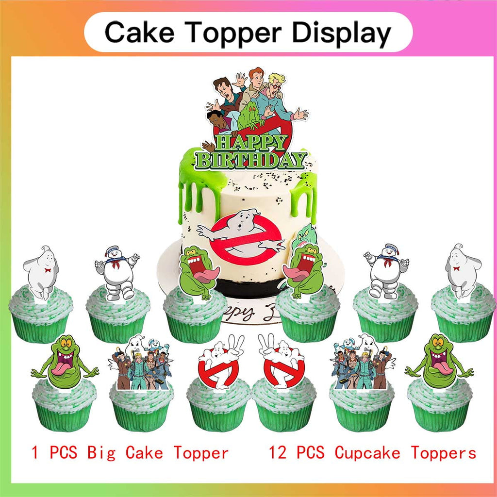Ghostbusters Balloons Supplies Party Decor Plates Decorations Banner Cake Topper Tableware Banner Backdrop