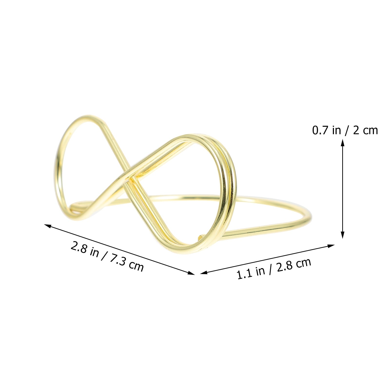 HOOWIFFY 20Set Golden Tabletop Cards Holder with Bow Shape Ideal for Weddings and Hotel Menus