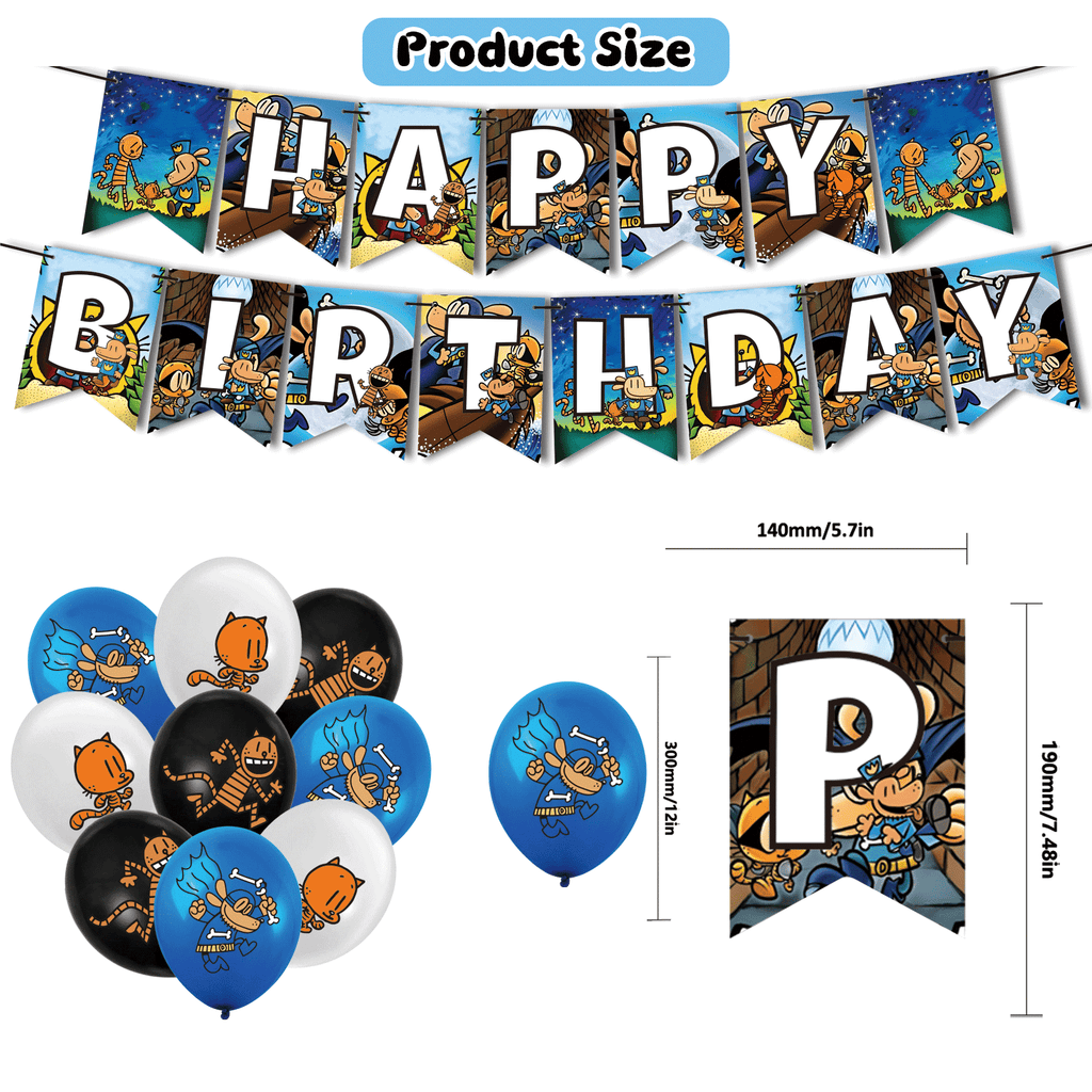 38 Pcs For Dogs Man Birthday Party Decorations,With 1 Happy Birthday Banner Garland,6 Hanging Swirls,13 Cupcake Toppers,18 Balloons for Party Supplies