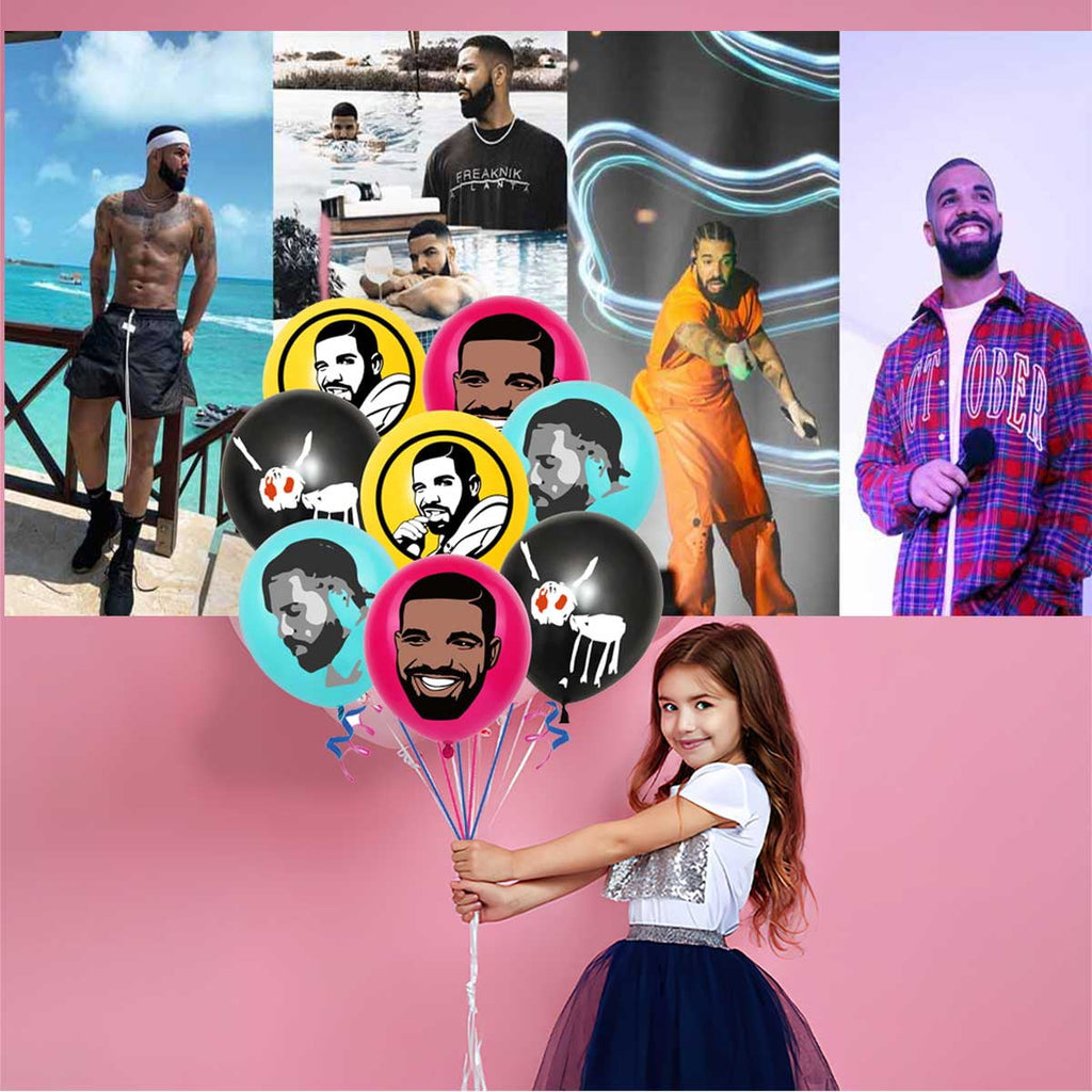 Drake Birthday Party Supplies Balloons Plates Decoration Cake Topper Decor Tableware Banner Backdrop