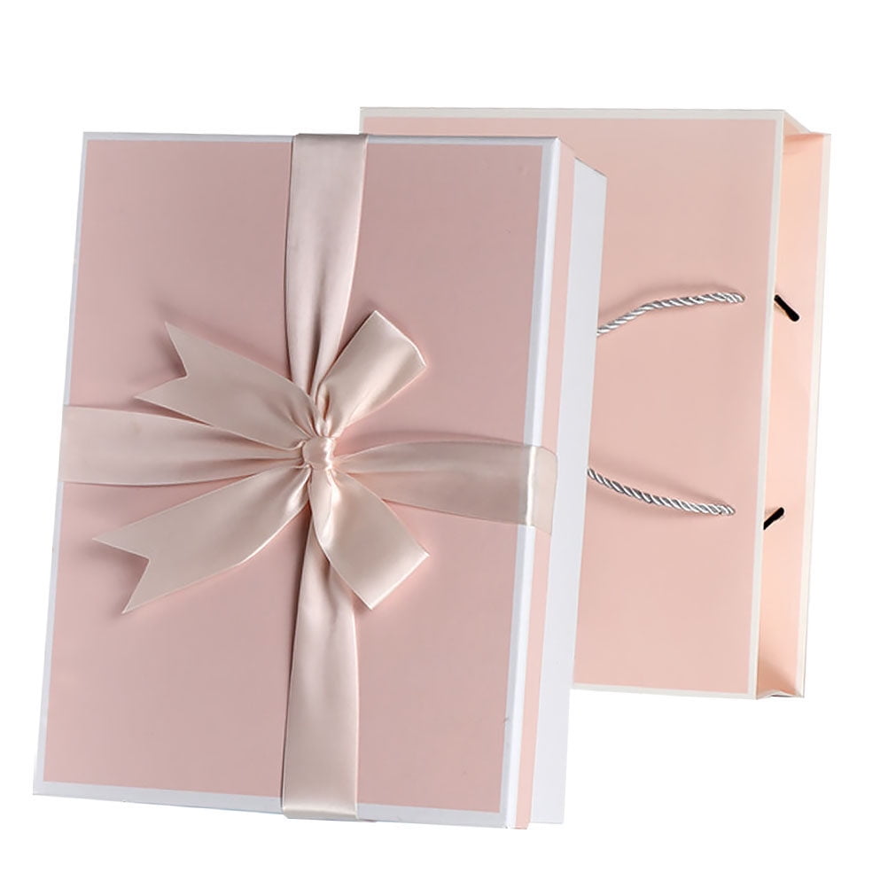 Entireivity 1pc Delicate Bow Ribbon Wrapping Box Christmas Gift Wrapper Christmas Gift Box