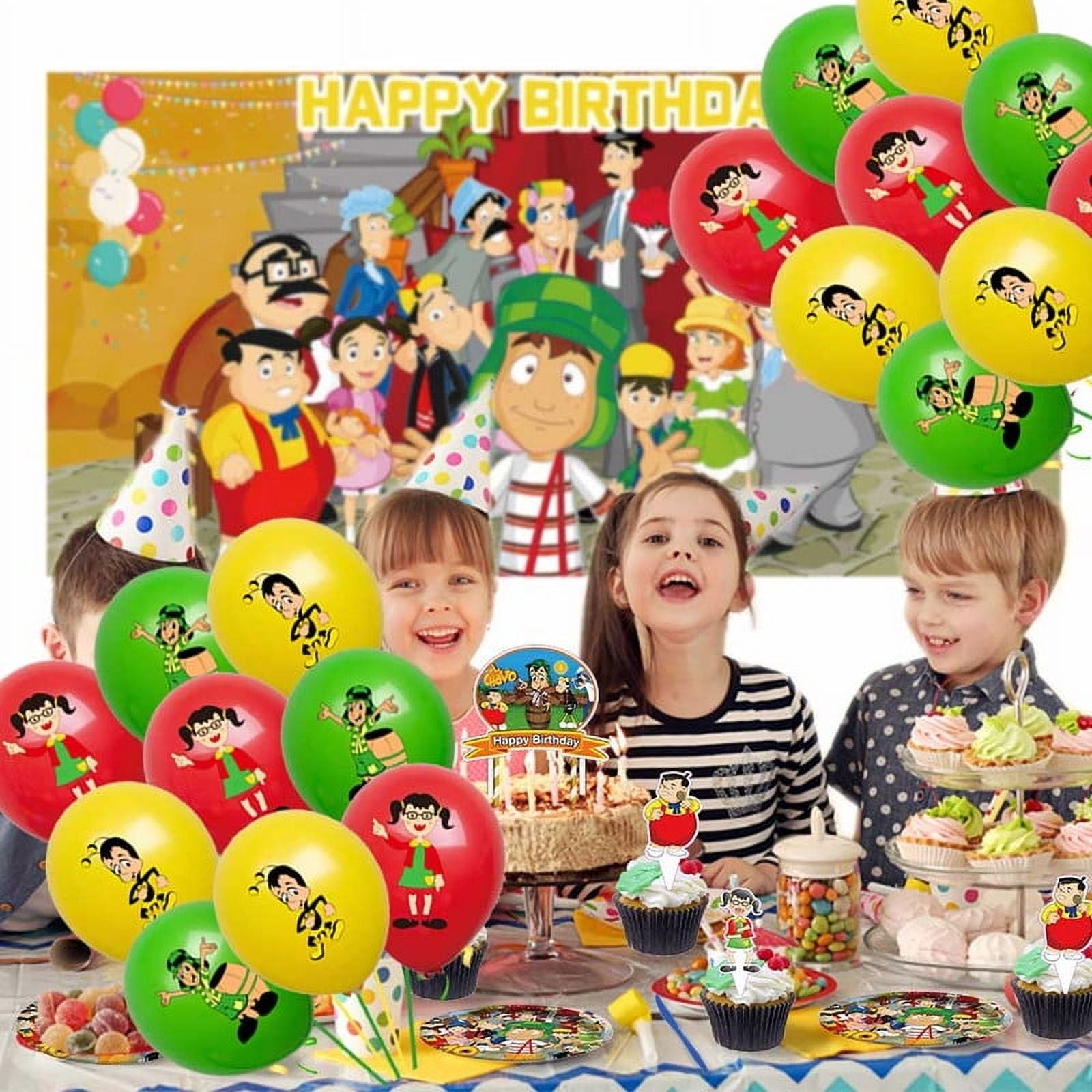 El Chavo Party Supplies Plates Decorations Birthday Cake Topper Banner Decor Backdrop Balloons