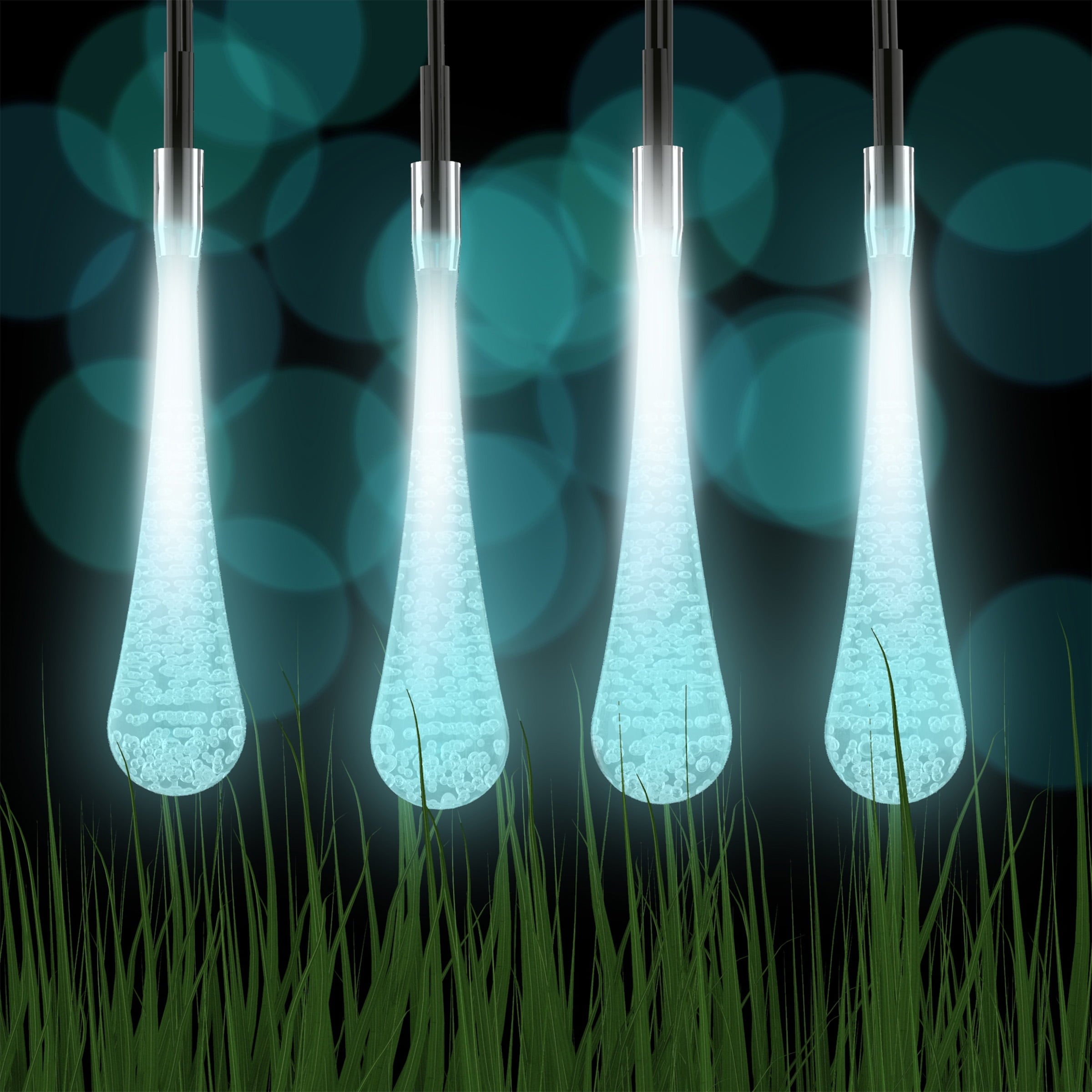 Pure Garden 20.5FT Outdoor Solar String Lights 2-Pack with 8 Light Modes