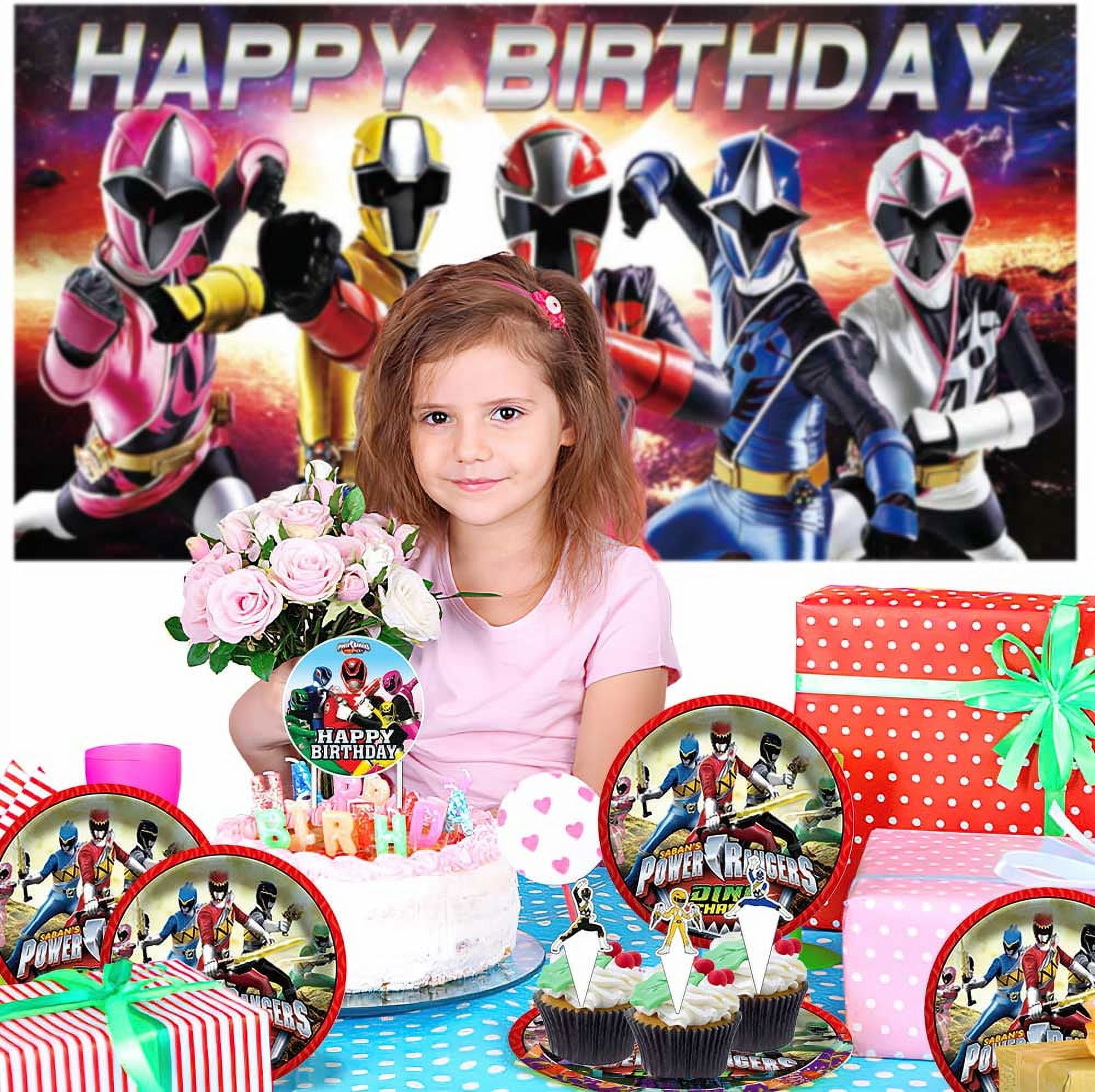 Power Ranger Party Supplies Plates Decorations Birthday Cake Topper Banner Decor Backdrop Balloons