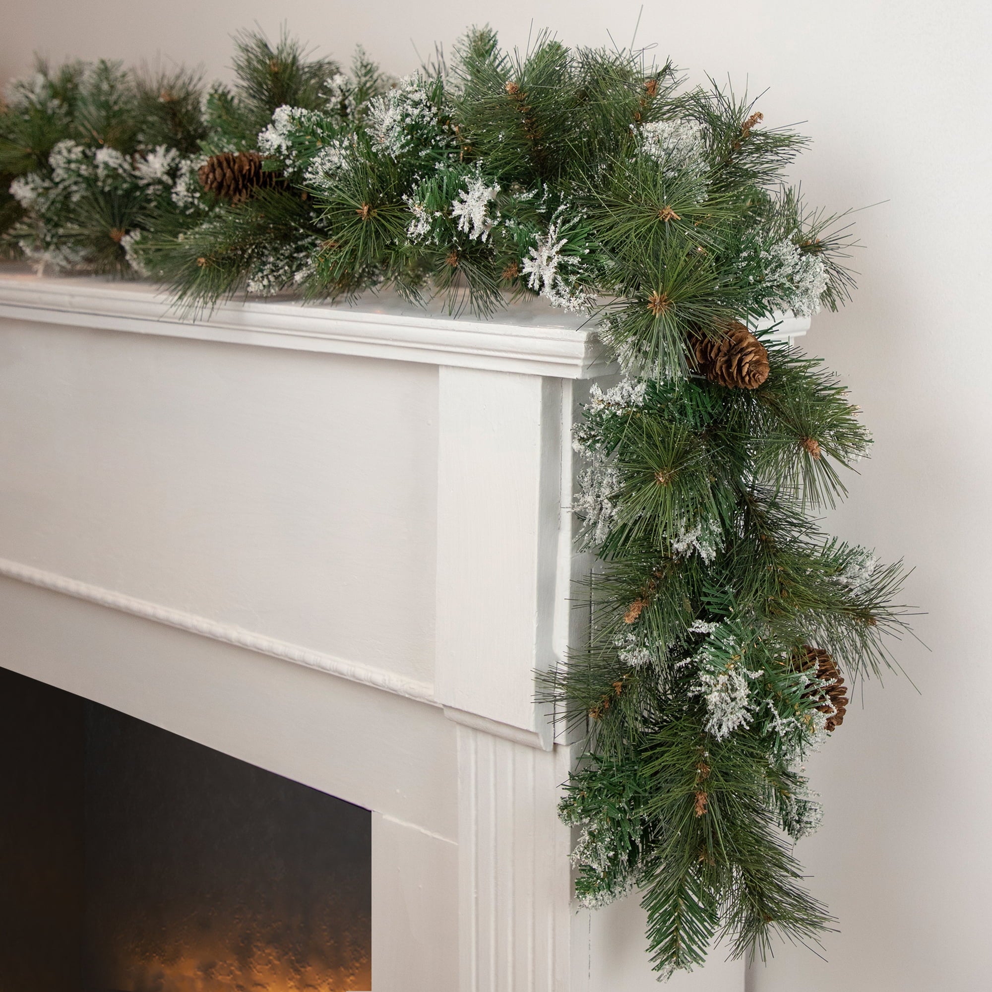 9' x 10" Snow Valley Pine Artificial Christmas Garland Unlit