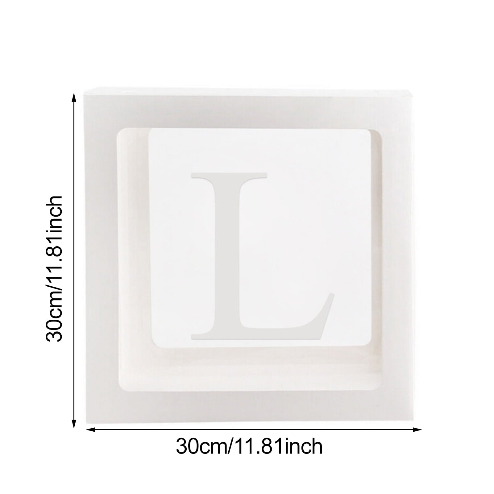 tasrioml 4 Pcs Balloon Box DIY Assembly Transparent Paper Box Balloon Box with Letters Reusable Stackable Cube Decorative Box for Party Wedding Birthday