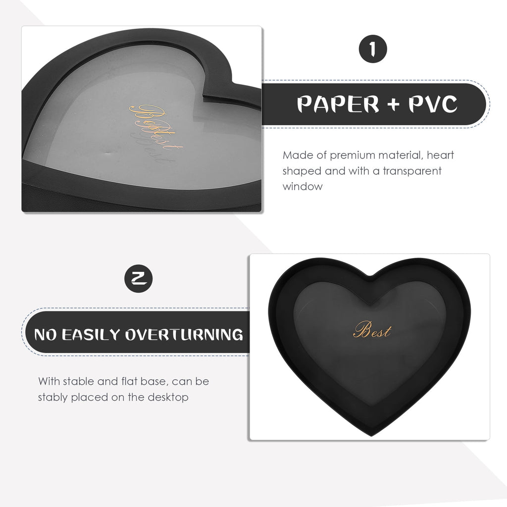 2pcs Heart Flower Wrapping Box Soap Flower Storage Box Flower Arrangement Container