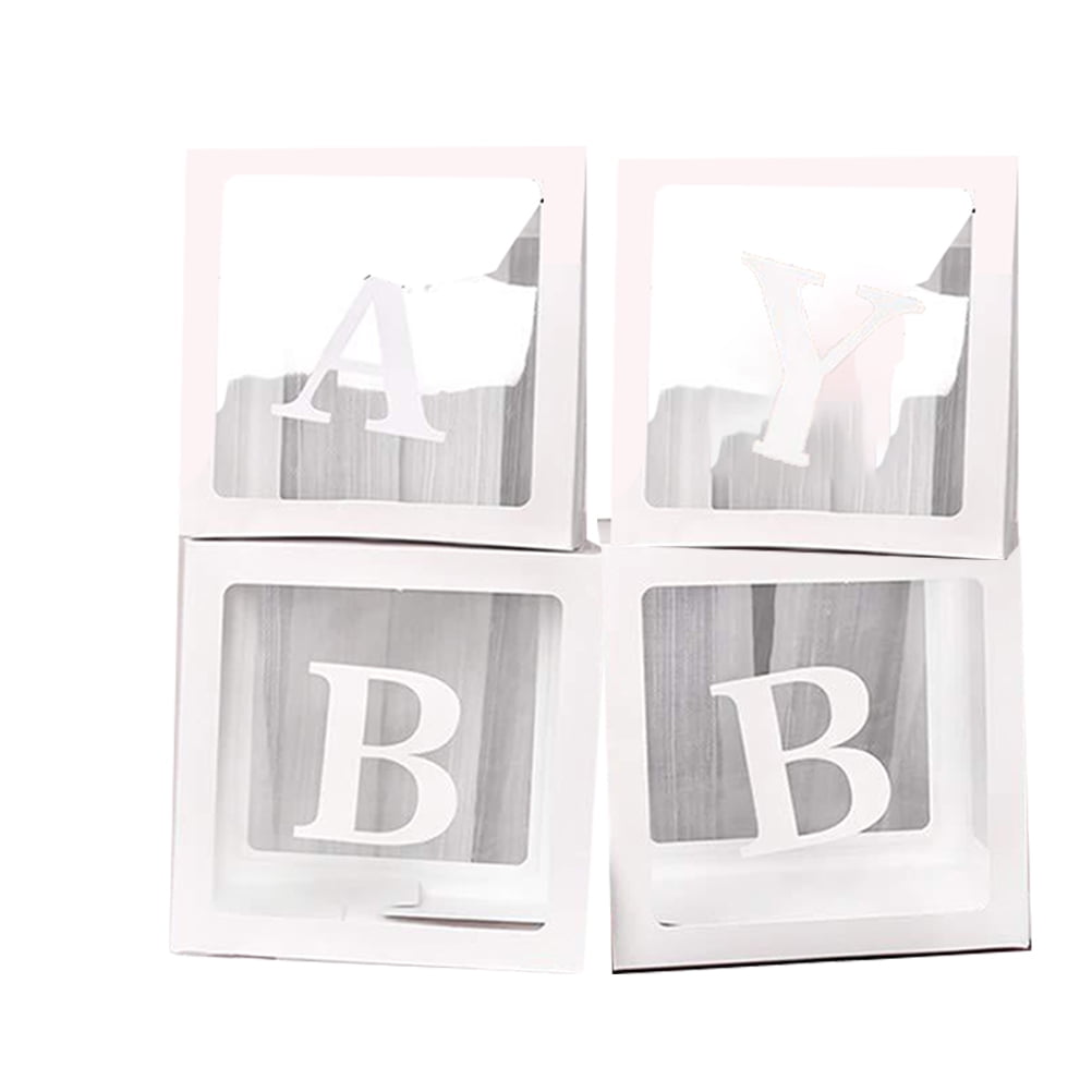 Eeristq 4PCS Creative Transparent Balloons Box Party Decorative Balloons Box Exquisite Balloons Arch Bridge Accessories Without Balloons for Valentine Day White