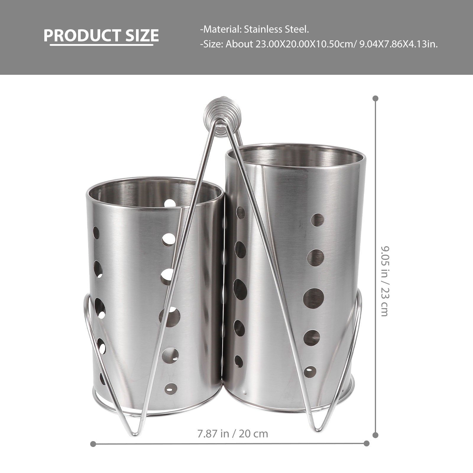 FUTUREORYY 4Set Kitchen Utensils Holders Stainless Steel Silverware Drainer Home Use