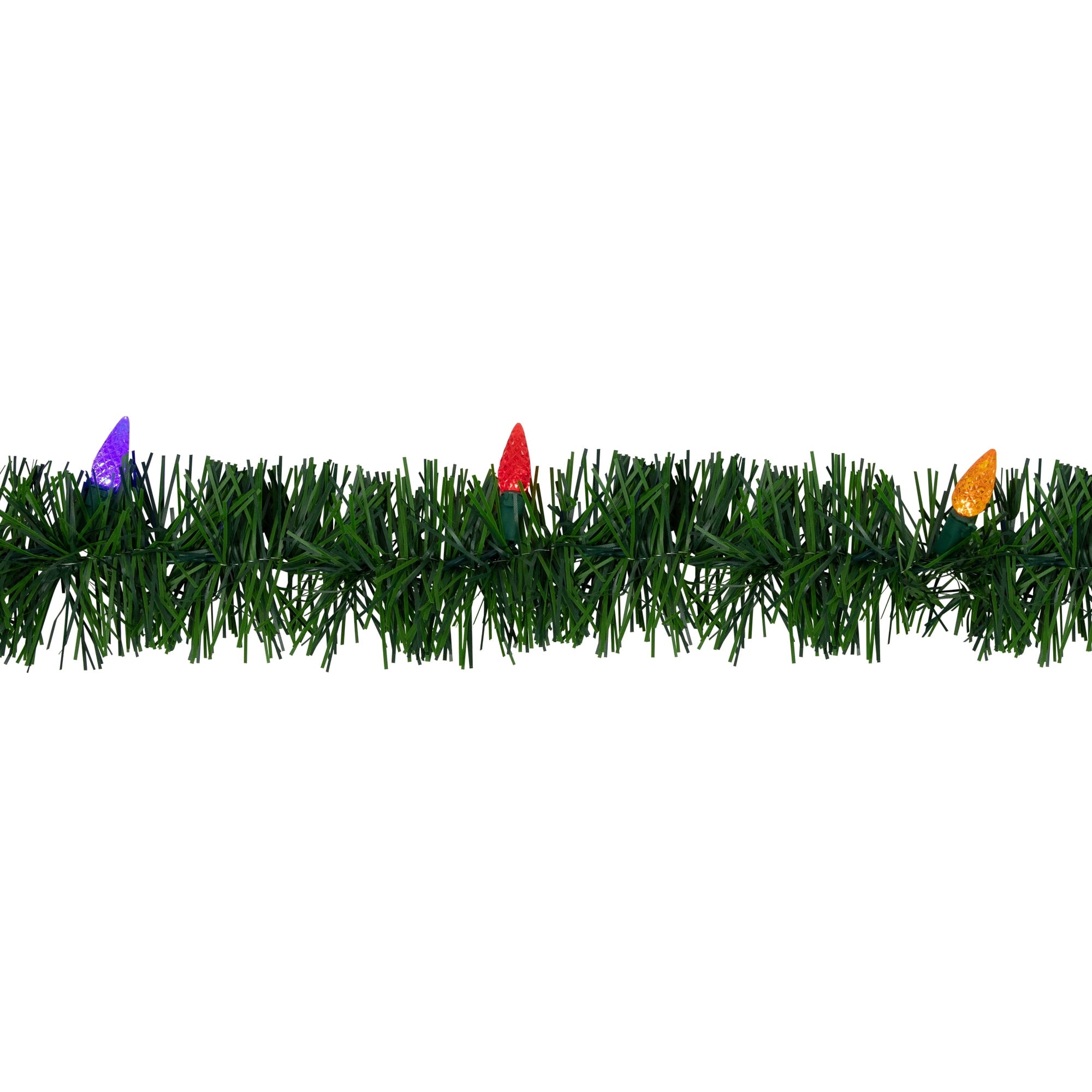 Northlight 18' x 3" Pre-Lit Pine Artificial Christmas Garland, Multicolor LED Faceted Lights