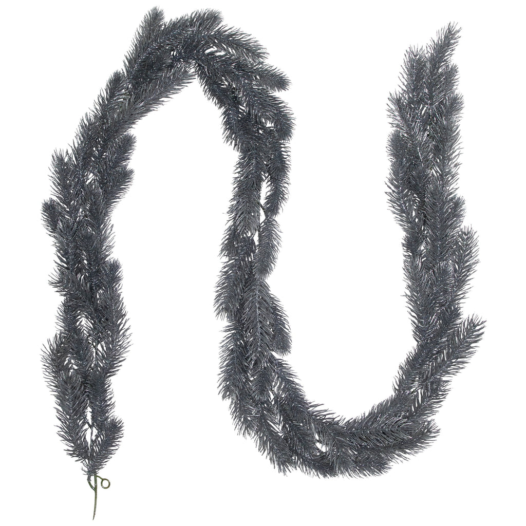 Northlight Glittery Pine Artificial Christmas Garland - 6' - Silver - Unlit